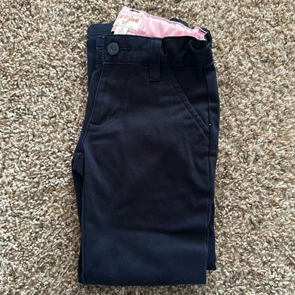 Cat & Jack Straight Fit Girl Uniform Pants Size 4